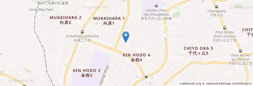 Mapa de ubicacion de ちよがおか幼稚園 en 日本, 神奈川県, 川崎市, 麻生区.