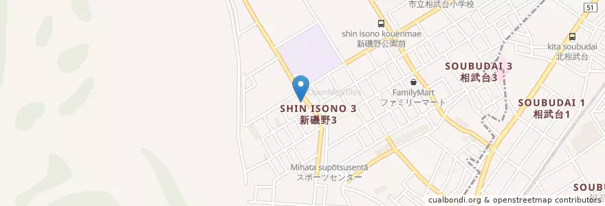 Mapa de ubicacion de つくしの幼稚園 en Japan, Kanagawa Prefecture, Zama, Sagamihara, Minami Ward.