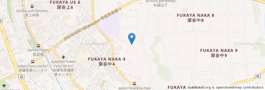 Mapa de ubicacion de つぼみ保育園 en ژاپن, 神奈川県, 綾瀬市.