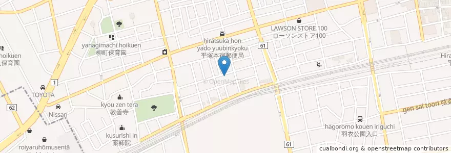 Mapa de ubicacion de なでしこ幼稚園 en Japan, 神奈川県, 平塚市.
