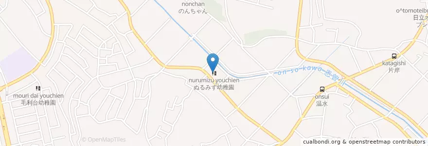 Mapa de ubicacion de ぬるみず幼稚園 en Japan, Präfektur Kanagawa, 厚木市.