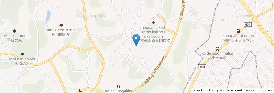Mapa de ubicacion de ひかりの子幼稚園 en Japão, 神奈川県, 茅ヶ崎市.