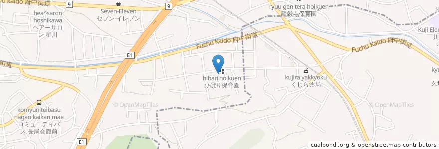 Mapa de ubicacion de ひばり保育園 en 日本, 神奈川縣, 川崎市.