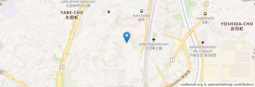 Mapa de ubicacion de ひまわり幼稚園 en 日本, 神奈川県, 横浜市, 戸塚区.