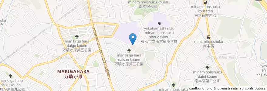 Mapa de ubicacion de まきが原愛児園 en Japonya, 神奈川県, 横浜市, 旭区.