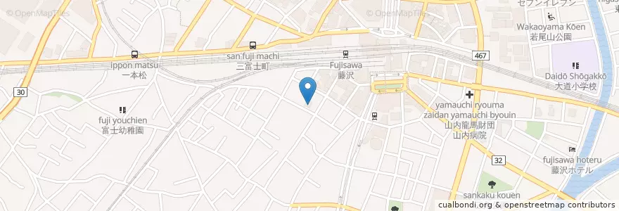 Mapa de ubicacion de みくに幼稚園 en Japan, 神奈川県, 藤沢市.