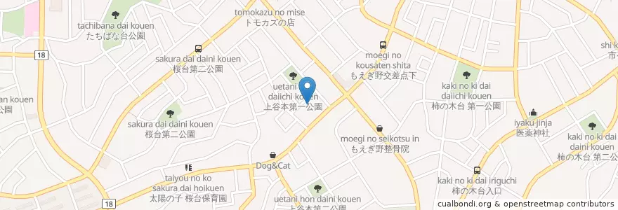 Mapa de ubicacion de みたけ台幼稚園 en Japan, Präfektur Kanagawa, Yokohama, 青葉区.