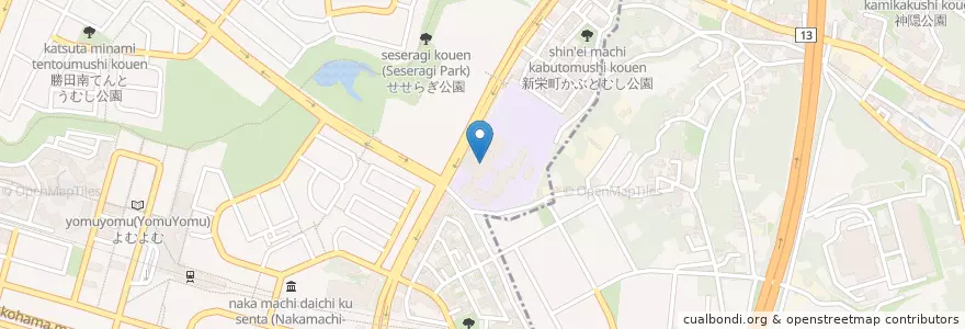 Mapa de ubicacion de 神奈川県立みどり養護学校分教室 en 日本, 神奈川県, 横浜市, 都筑区.