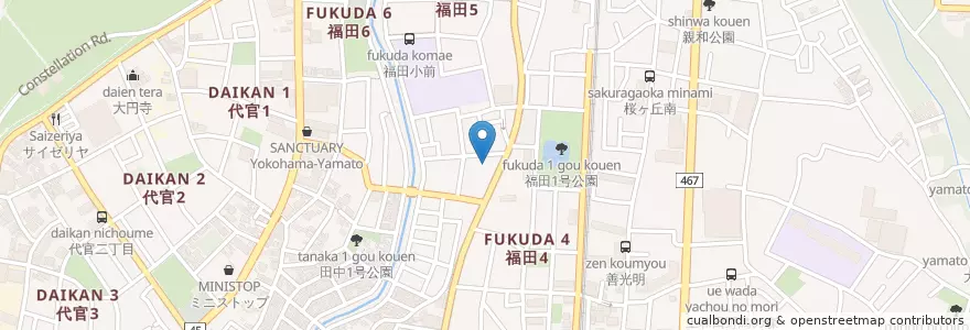 Mapa de ubicacion de もみの木保育園 en Japonya, 神奈川県, 大和市.