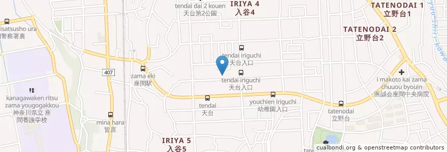 Mapa de ubicacion de やなせ幼稚園 en Japan, Kanagawa Prefecture, Zama.