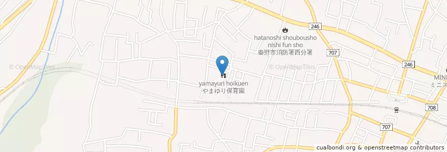 Mapa de ubicacion de やまゆり保育園 en Япония, Канагава, Хадано.