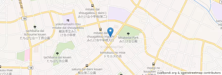 Mapa de ubicacion de りんどう保育園 en Japan, Präfektur Kanagawa, Yokohama, 青葉区.