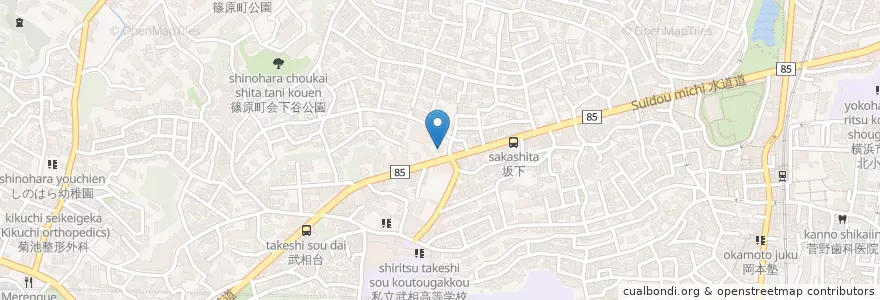 Mapa de ubicacion de サンフラワー新港北病院 en Япония, Канагава, Йокогама, Кохоку.