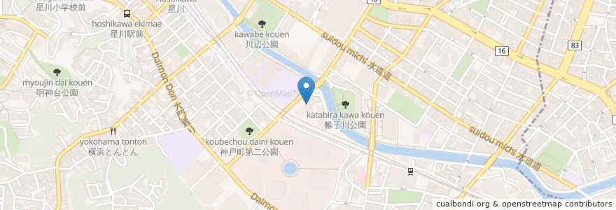 Mapa de ubicacion de スカイハイツ幼稚園 en 일본, 가나가와현, 요코하마시, 保土ヶ谷区.