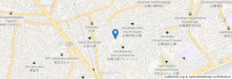 Mapa de ubicacion de ニューライフ幼稚園 en Jepun, 神奈川県, 横浜市, 神奈川区.