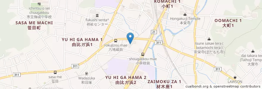 Mapa de ubicacion de ハリス記念鎌倉幼稚園 en Japan, Präfektur Kanagawa, 鎌倉市.