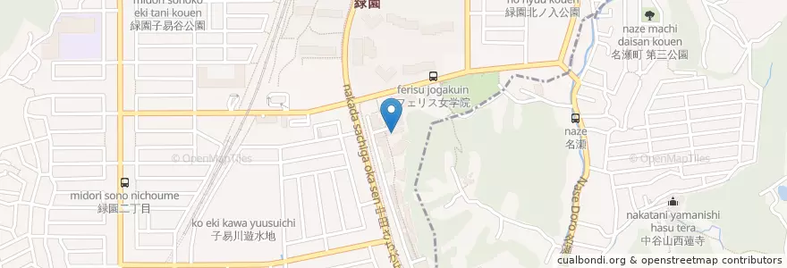 Mapa de ubicacion de フェリス女学院大学（国際交流学部） en ژاپن, 神奈川県, 横浜市, 泉区.