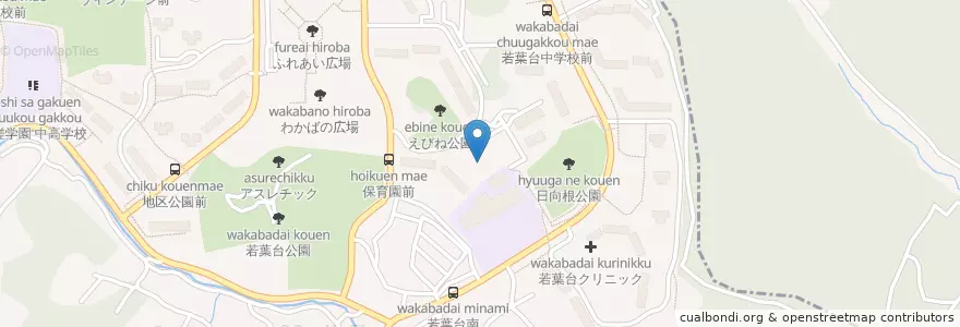Mapa de ubicacion de プレスクール若葉幼稚園 en Japon, Préfecture De Kanagawa, 横浜市, 旭区.