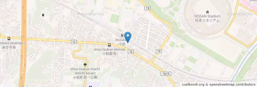 Mapa de ubicacion de ポピンズナーサリー小机 en 일본, 가나가와현, 요코하마시, 港北区.