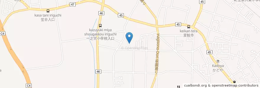 Mapa de ubicacion de 一之宮愛児園 en 日本, 神奈川県, 高座郡, 寒川町.