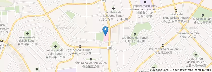 Mapa de ubicacion de 一成会たちばな台病院 en 日本, 神奈川県, 横浜市, 青葉区.