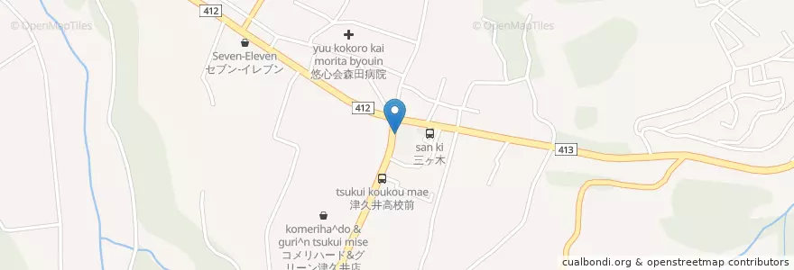 Mapa de ubicacion de 三ヶ木簡易郵便局 en اليابان, كاناغاوا, 相模原市, 緑区.
