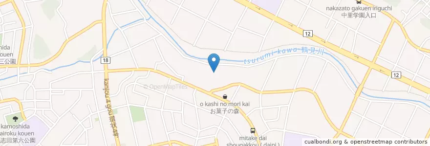 Mapa de ubicacion de 三陽幼稚園 en Japan, Präfektur Kanagawa, Yokohama, 青葉区.