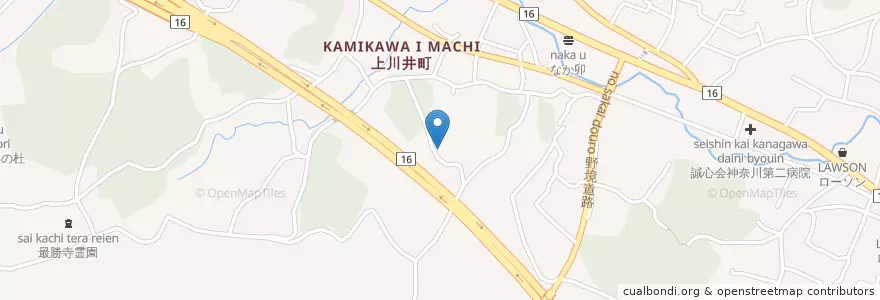 Mapa de ubicacion de 上川井幼稚園 en ژاپن, 神奈川県, 横浜市, 旭区.