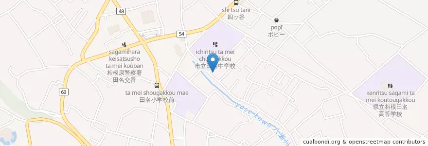 Mapa de ubicacion de 上田名幼稚園 en 日本, 神奈川県, 相模原市, 中央区.