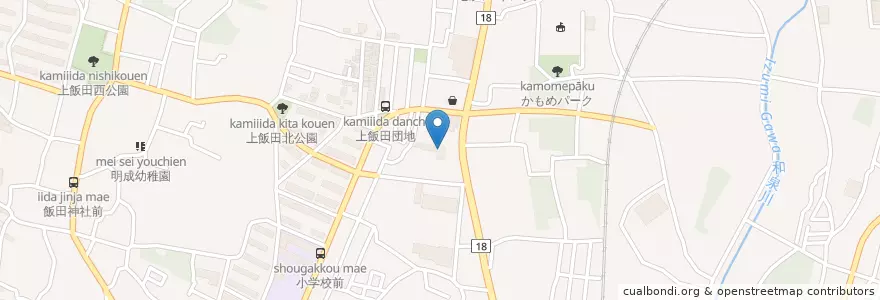 Mapa de ubicacion de 上飯田幼稚園 en 日本, 神奈川縣, 横滨市, 泉区.