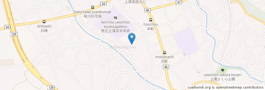 Mapa de ubicacion de 中村病院 en 일본, 가나가와현, 相模原市, 中央区.