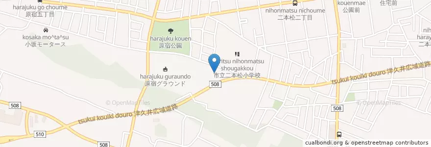 Mapa de ubicacion de 二本松保育園 en 일본, 가나가와현, 相模原市, 緑区.