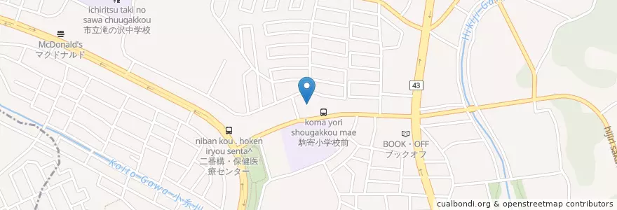 Mapa de ubicacion de 五反田保育園 en Japão, 神奈川県, 藤沢市.