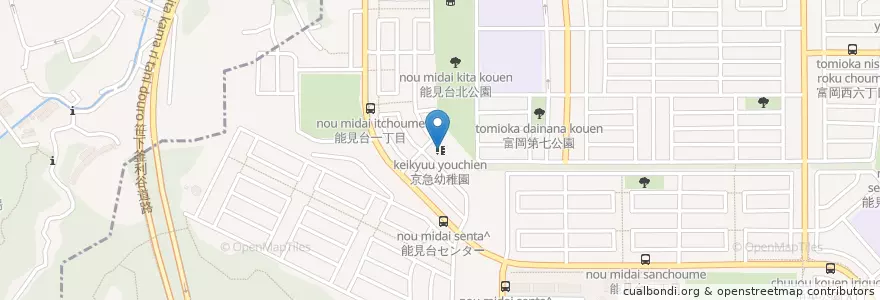 Mapa de ubicacion de 京急幼稚園 en 일본, 가나가와현, 요코하마시, 金沢区.
