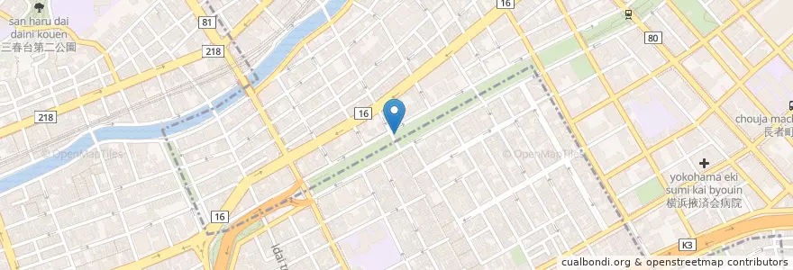 Mapa de ubicacion de 伊勢佐木警察署横浜橋交番 en ژاپن, 神奈川県, 横浜市, 中区.