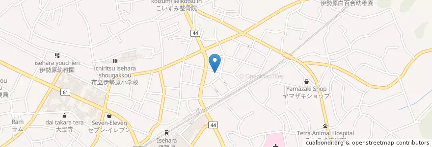 Mapa de ubicacion de 伊勢原市立中央保育園 en 日本, 神奈川県, 伊勢原市.