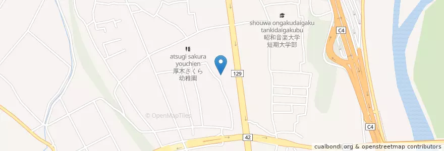 Mapa de ubicacion de 依知保育園 en Japan, 神奈川県, 厚木市.