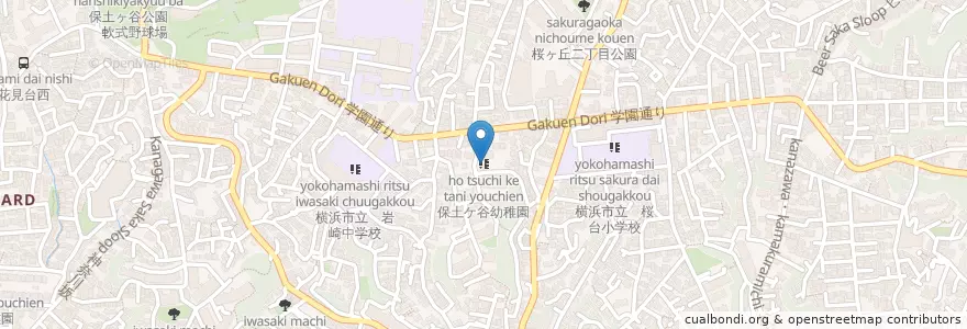 Mapa de ubicacion de 保土ケ谷幼稚園 en Japão, 神奈川県, 横浜市, 保土ヶ谷区.