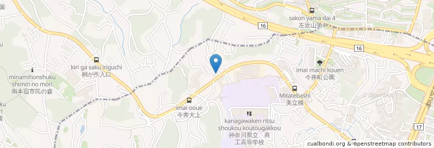 Mapa de ubicacion de 保土ヶ谷警察署今井町駐在所 en Japão, 神奈川県, 横浜市.