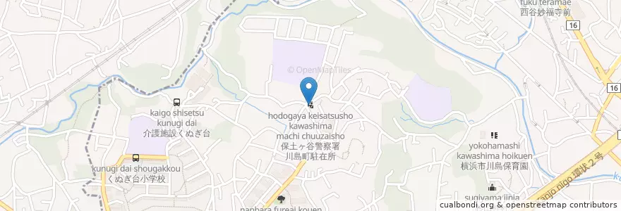 Mapa de ubicacion de 保土ヶ谷警察署川島町駐在所 en ژاپن, 神奈川県, 横浜市, 保土ヶ谷区.