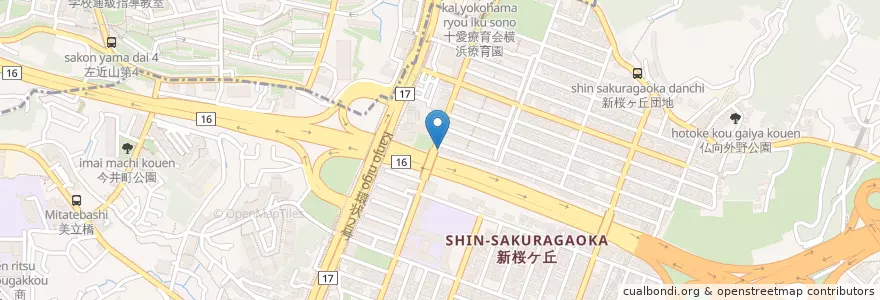 Mapa de ubicacion de 保土ヶ谷警察署新桜ヶ丘駐在所 en Japan, Präfektur Kanagawa, Yokohama, 保土ヶ谷区.