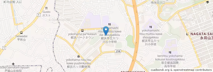 Mapa de ubicacion de 六ツ川台保育園 en Japonya, 神奈川県, 横浜市, 南区.
