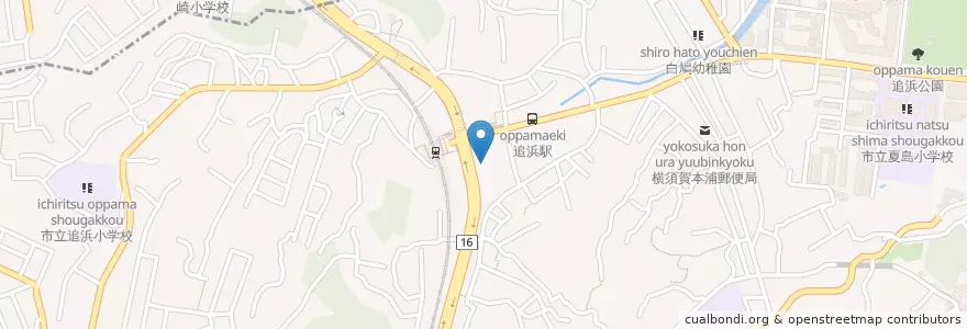 Mapa de ubicacion de 共栄会鳥海病院 en ژاپن, 神奈川県, 横須賀市.