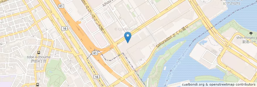 Mapa de ubicacion de 労働者健康福祉機構神奈川産業保健推進センター en Japón, Prefectura De Kanagawa, Yokohama, Barrio Nishi.