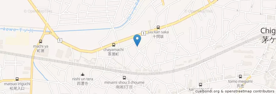 Mapa de ubicacion de 十間坂保育園 en 日本, 神奈川縣, 茅ヶ崎市.