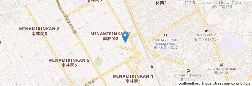 Mapa de ubicacion de 南林間駅前郵便局 en 日本, 神奈川県, 大和市.