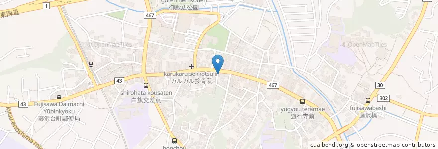 Mapa de ubicacion de 南消防署本町出張所 en اليابان, كاناغاوا, 藤沢市.
