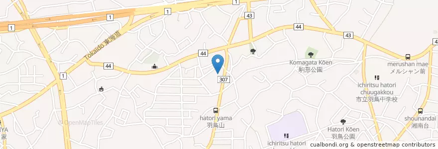 Mapa de ubicacion de 南消防署羽鳥出張所 en 日本, 神奈川縣, 藤沢市.