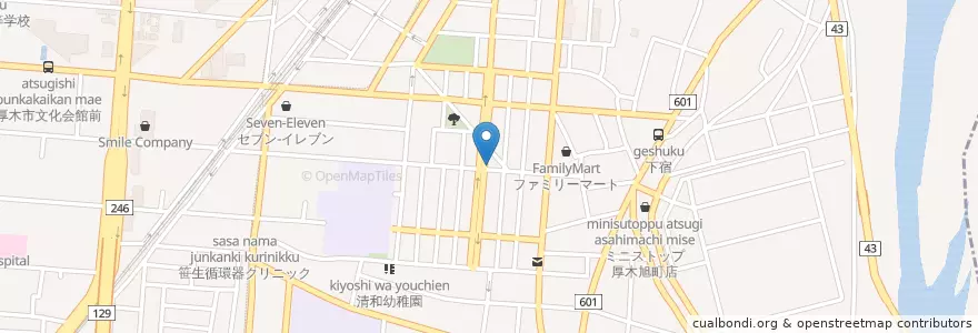Mapa de ubicacion de 厚木市立厚木南児童館 en Japan, Präfektur Kanagawa, 厚木市.