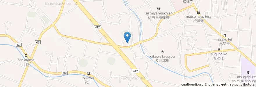 Mapa de ubicacion de 厚木市立及川児童館 en Japonya, 神奈川県, 厚木市.
